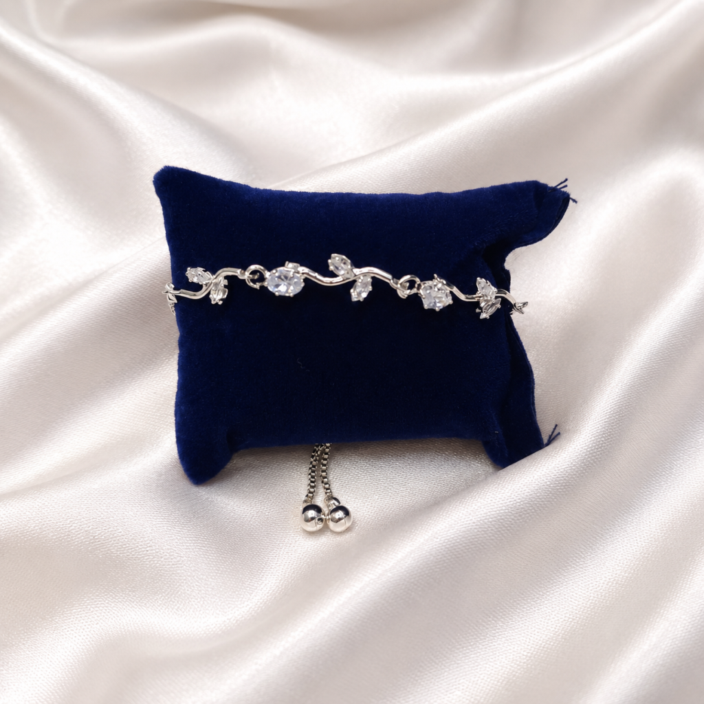 Silver Chain Tulip braclet