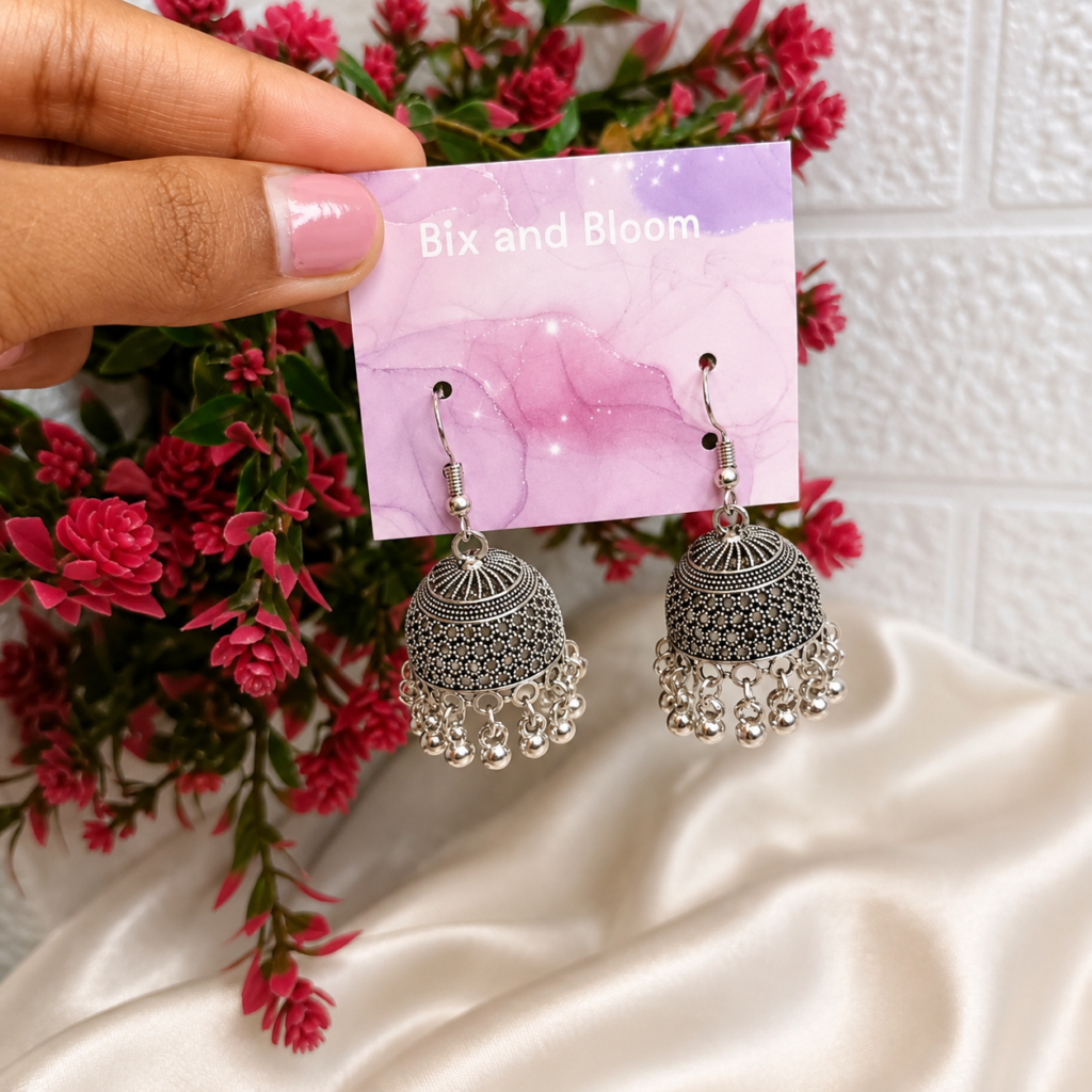 Oxidized Jhumka Earring
