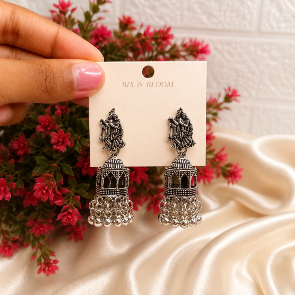 Oxidized Jhumka Earring