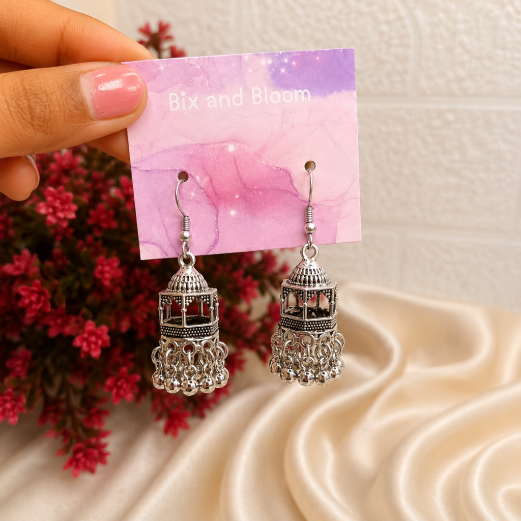Oxidized Jhumka Earring