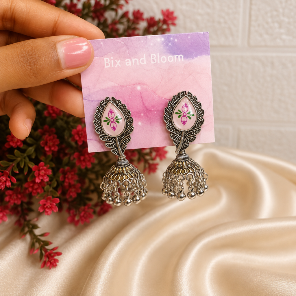 Oxidized Jhumka Earring