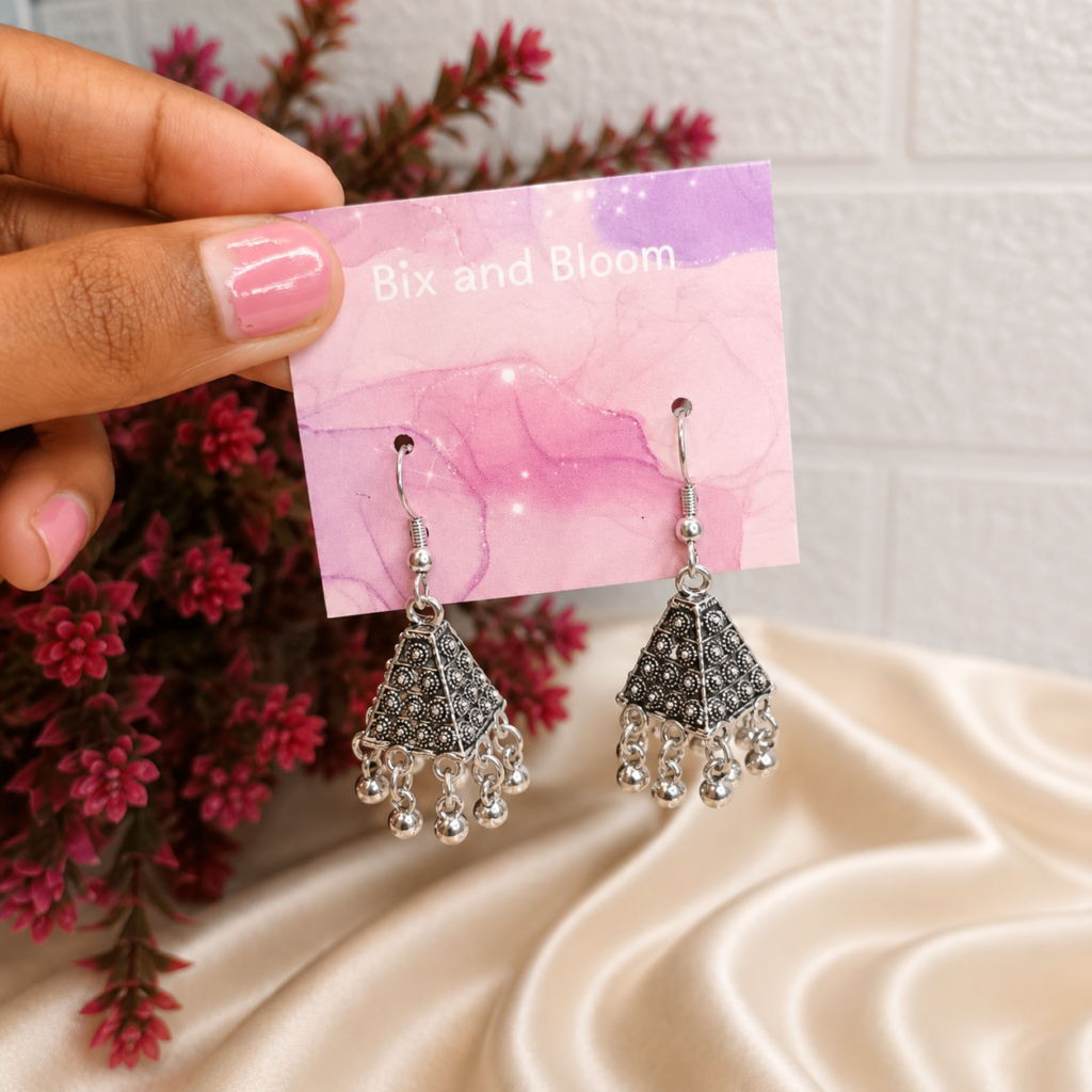 Oxidized Jhumka Earring