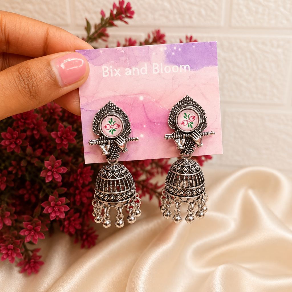 Oxidized Jhumka Earring