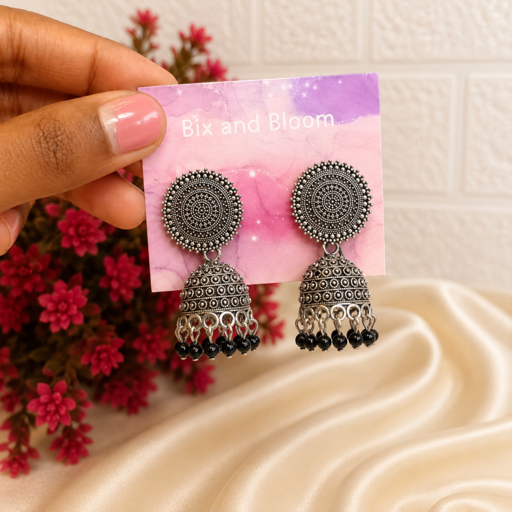 Oxidized Jhumka Earring