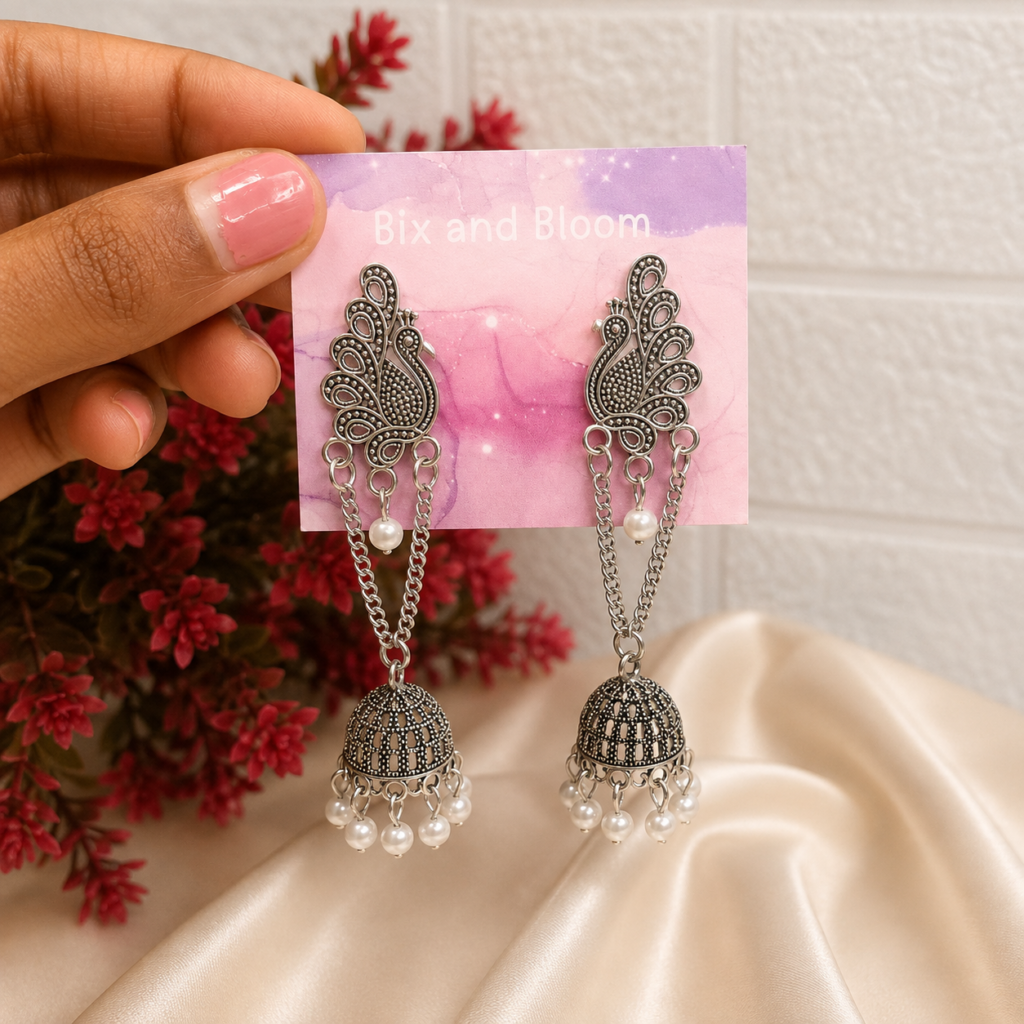 Oxidized Jhumka Earring