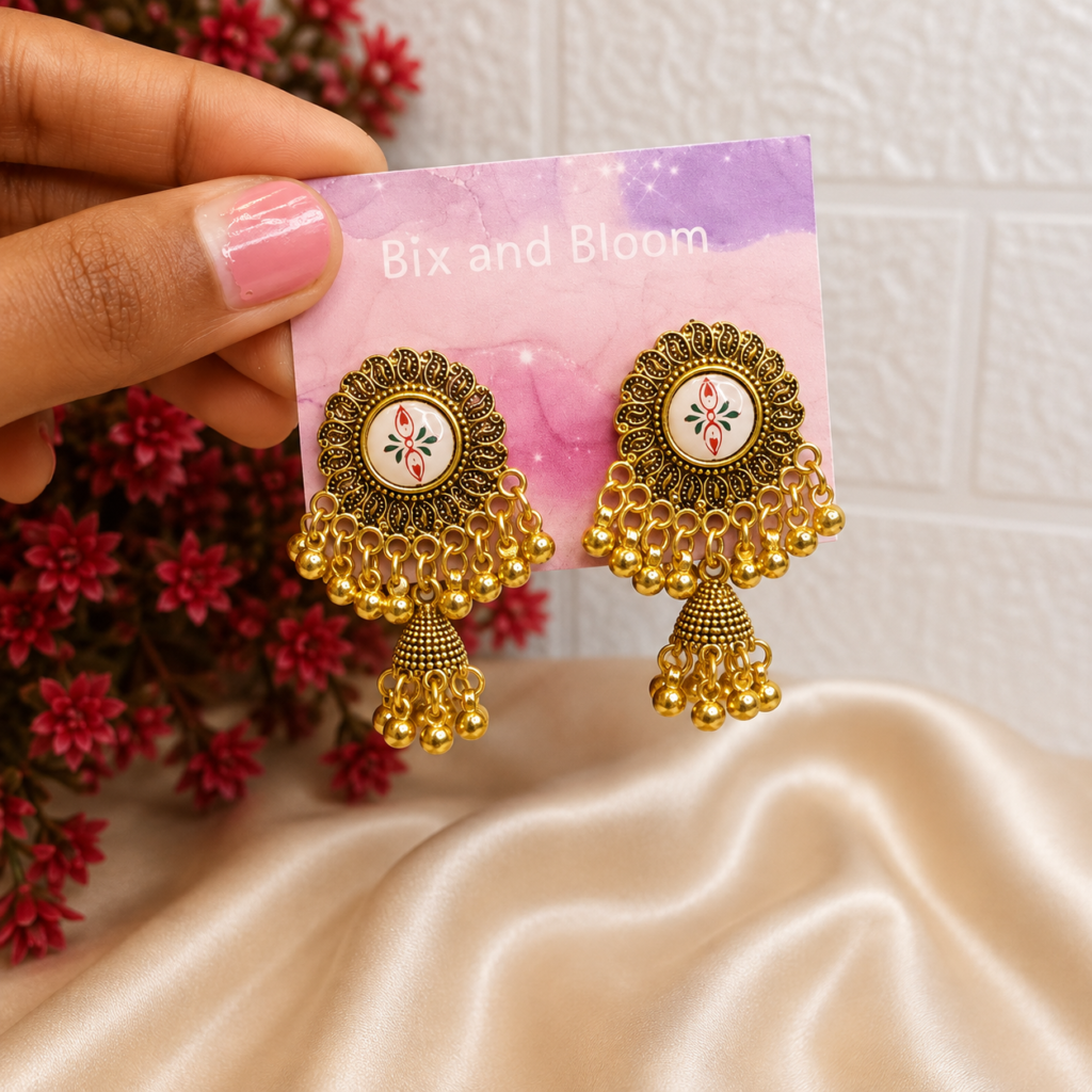 Oxidized Jhumka Earring
