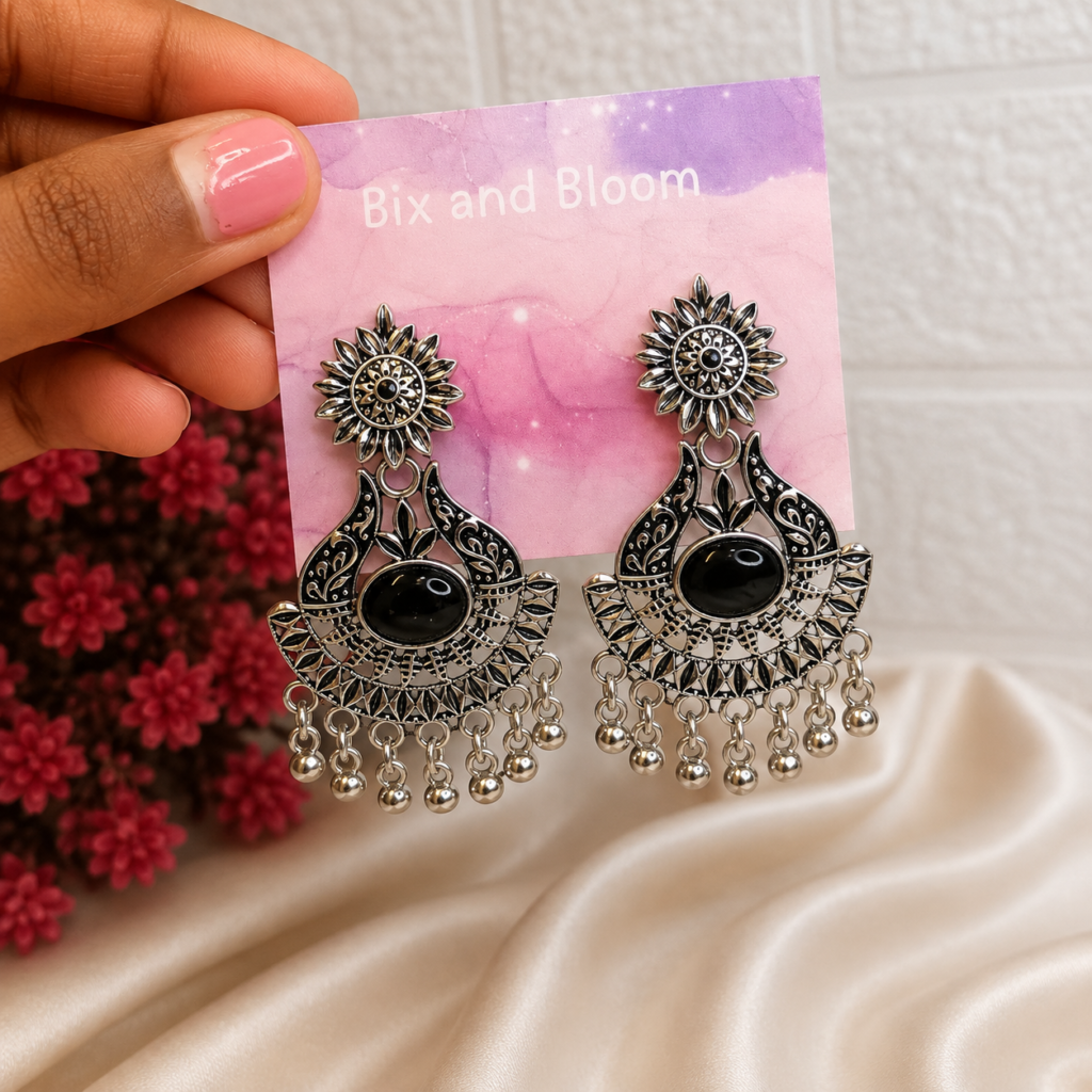 Oxidized Jhumka Earring