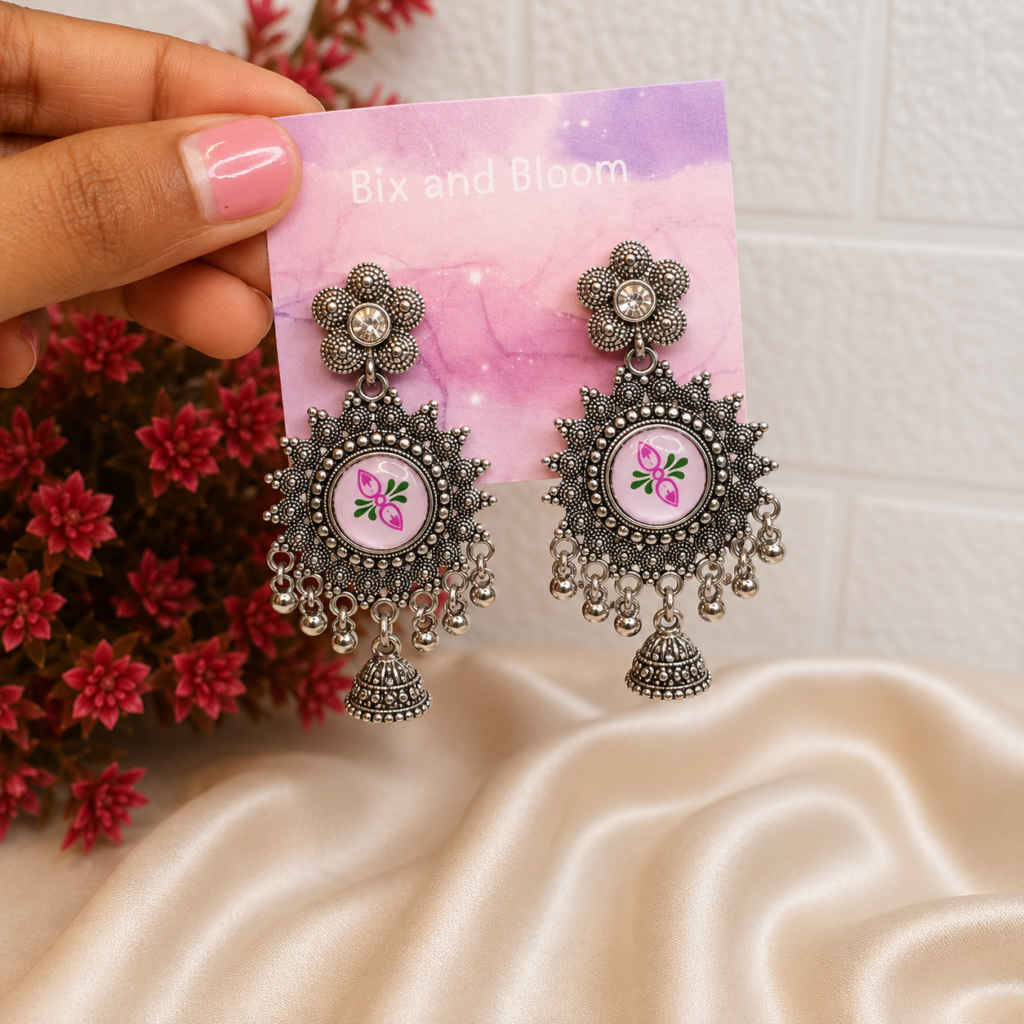 Oxidized Jhumka Earring