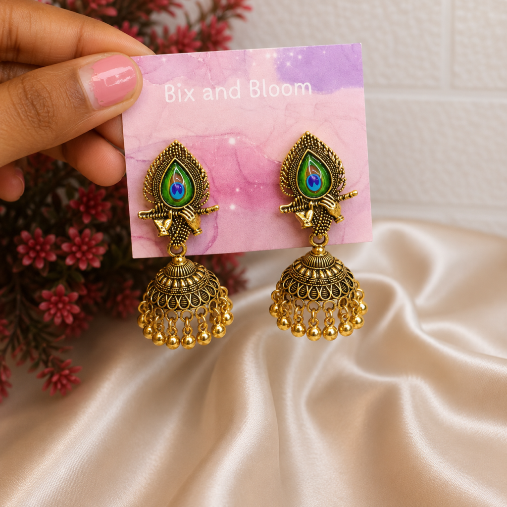 Oxidized Jhumka Earring