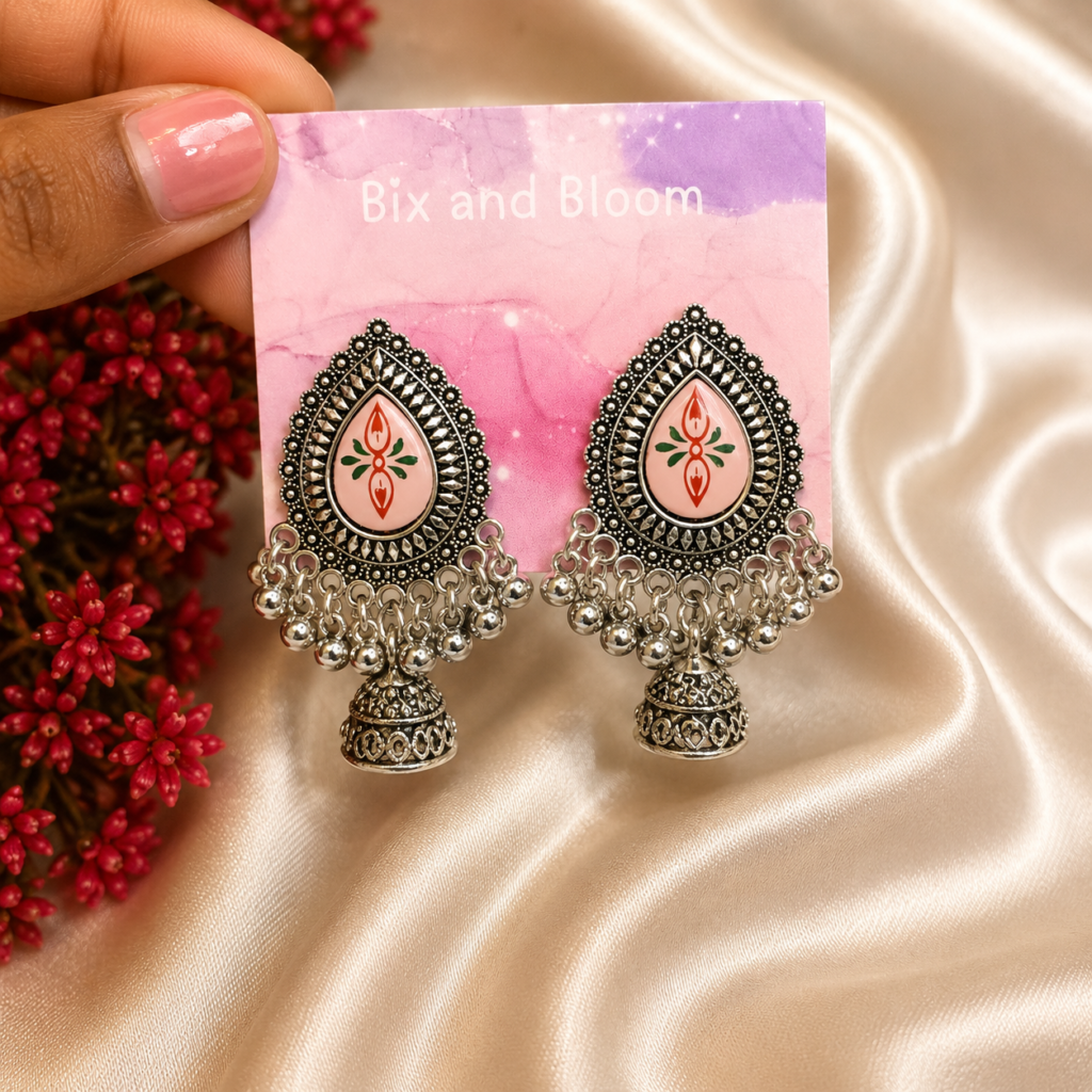 Oxidized Jhumka Earring