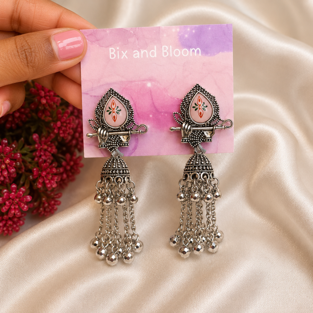 Oxidized Jhumka Earring