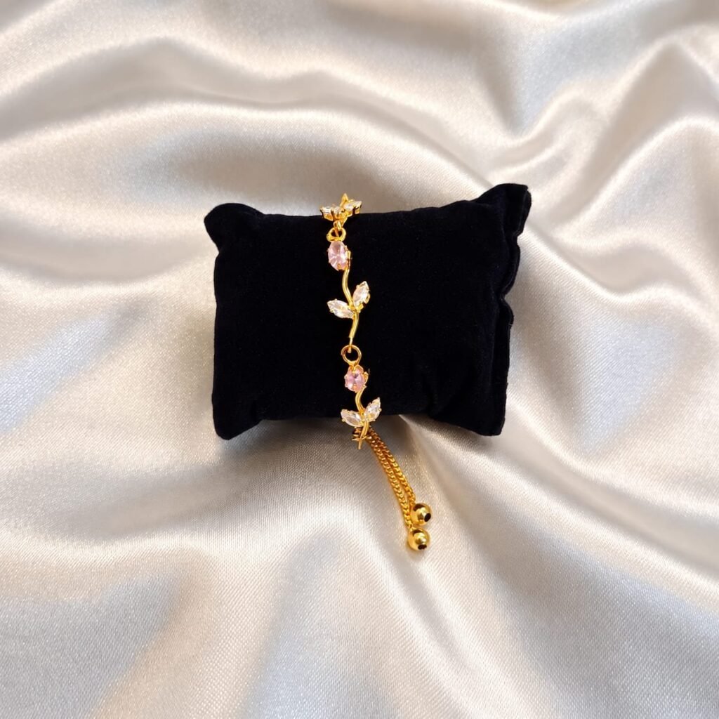Adjustable Pink Tulip Bracelate