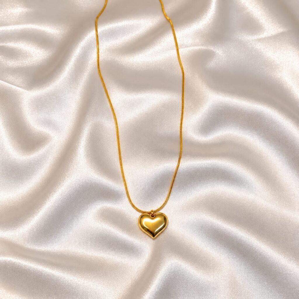 Golden Heart Anti Tarnish Pendant
